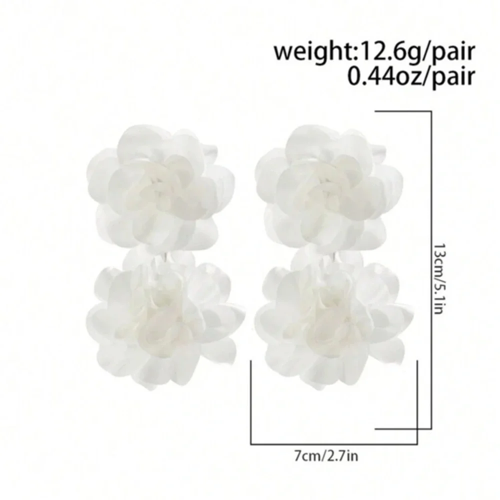 ✨NEW✨ Elegant White Floral Flower Earrings